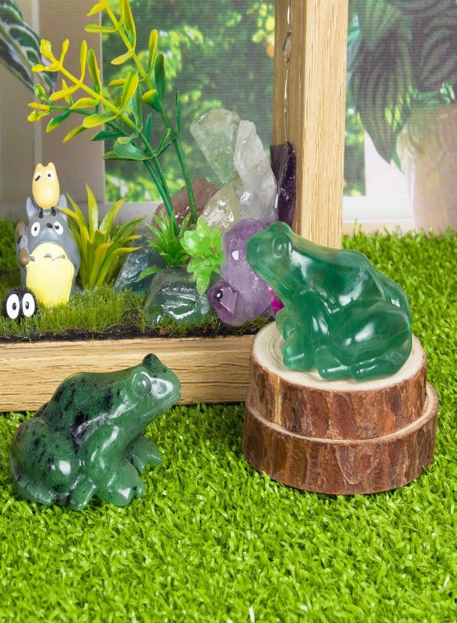 Ytbeoxk Crystal Frog Figurines, Fluorite Money Frog Statue Home Office Desk Decor, Feng Shui Wealth Luck Gifts for Women Men, Natural Hand Carved Reiki Healing Crystal Animal Sculpture 2" - Image 3